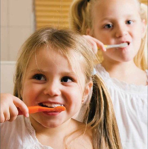 Child brushing teeth