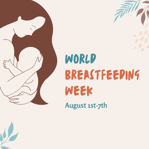 Pastel Illustrated World Breastfeeding Week Instagram Post 