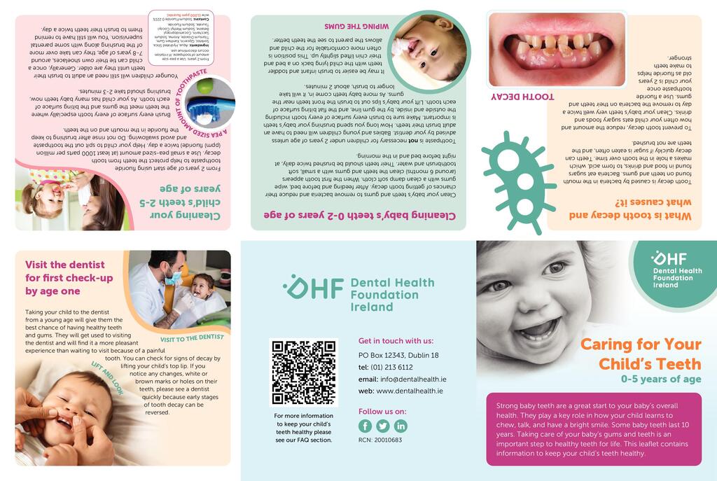 Caring for your Child's Teeth 05 Brochure Dental Health Foundation