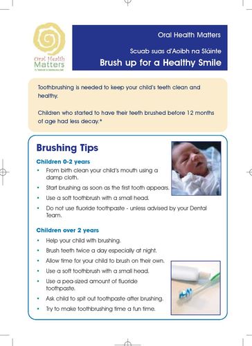 Publication cover - Brush up for a healthy smile