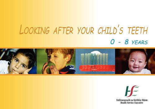 Publication cover - Looking after your childs teeth booklet-email