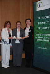 Mary O'Farrell and Carmel Parnell receive the ISDH