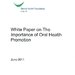 White Paper on the Importance of Oral Health Promotion