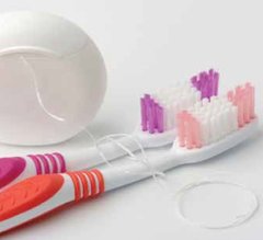 toothbrush and floss